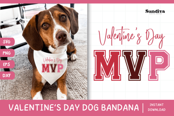 Cute Valentine’s Day Dog Bandana Quote 1 Graphics for Crafts