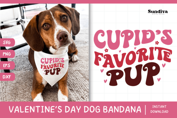 Cute Valentines Day Dog Bandana Quote 18 Graphics for Crafts
