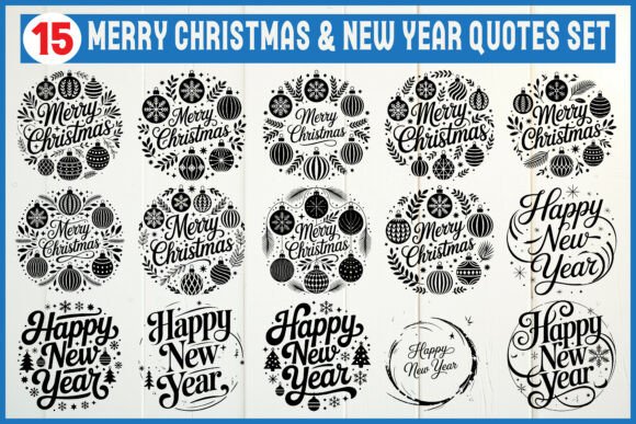 Merry Christmas New Year Quotes SVG: Holiday Graphics for Crafts & Branding