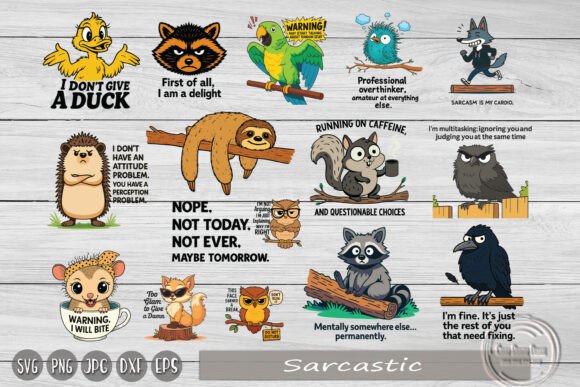 Sarcastic Quote Graphics for Crafts