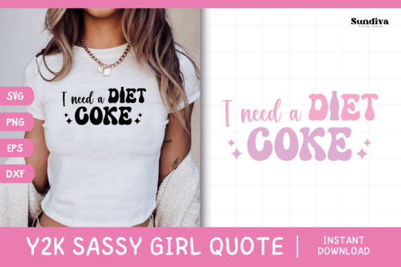 Y2K Sassy Girl Baby Tee Quote 10 Graphics for Crafts