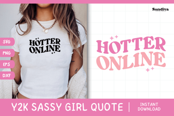 Y2K Sassy Girl Baby Tee Quote 17 Graphics for Crafts