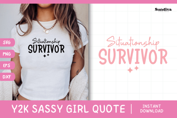 Y2K Sassy Girl Baby Tee Quote 3 Graphics for Crafts